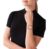 Buy Shop Michael Kors Lennox Three Hand Rose Gold Dial Rose Gold Steel Strap Watch For Women - MK7230 USA Online