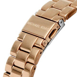 Buy Shop Michael Kors Lennox Three Hand Rose Gold Dial Rose Gold Steel Strap Watch For Women - MK7230 USA Online