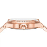 Buy Shop Michael Kors Lennox Three Hand Rose Gold Dial Rose Gold Steel Strap Watch For Women - MK7230 USA Online