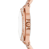 Buy Shop Michael Kors Lennox Three Hand Rose Gold Dial Rose Gold Steel Strap Watch For Women - MK7230 USA Online