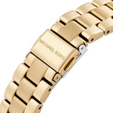Buy Shop Michael Kors Lennox Three-Hand Silver Dial Gold Steel Strap Watch For Women - MK7278 USA Online