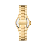 Buy Shop Michael Kors Lennox Three-Hand Silver Dial Gold Steel Strap Watch For Women - MK7278 USA Online