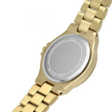 Buy Shop Michael Kors Lennox Three-Hand Silver Dial Gold Steel Strap Watch For Women - MK7278 USA Online