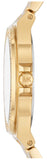 Buy Shop Michael Kors Lennox Three-Hand Silver Dial Gold Steel Strap Watch For Women - MK7278 USA Online