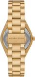 Buy Shop Michael Kors Lennox Three Hand Silver Dial Gold Steel Strap Watch For Women - MK7391 USA Online