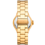 Buy Shop Michael Kors Lennox Three Hand Silver Dial Gold Steel Strap Watch For Women - MK7391 USA Online