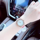 Buy Shop Michael Kors Lennox Three Hand Silver Dial Red Leather Strap Watch For Women - MK7308 USA Online