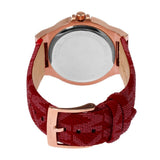 Buy Shop Michael Kors Lennox Three Hand Silver Dial Red Leather Strap Watch For Women - MK7308 USA Online