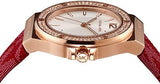 Buy Shop Michael Kors Lennox Three Hand Silver Dial Red Leather Strap Watch For Women - MK7308 USA Online