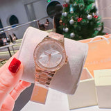 Buy Shop Michael Kors Lennox Three Hand Silver Dial Rose Gold Steel Strap Watch For Women - MK7279 USA Online