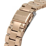 Buy Shop Michael Kors Lennox Three Hand Silver Dial Rose Gold Steel Strap Watch For Women - MK7279 USA Online