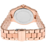 Buy Shop Michael Kors Lennox Three Hand Silver Dial Rose Gold Steel Strap Watch For Women - MK7279 USA Online
