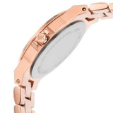 Buy Shop Michael Kors Lennox Three Hand Silver Dial Rose Gold Steel Strap Watch For Women - MK7279 USA Online