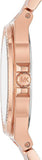 Buy Shop Michael Kors Lennox Three Hand Silver Dial Rose Gold Steel Strap Watch For Women - MK7279 USA Online