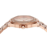 Buy Shop Michael Kors Lennox Three-Hand Silver Dial Rose Gold Steel Strap Watch For Women - MK7362 USA Online