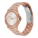 Buy Shop Michael Kors Lennox Three-Hand Silver Dial Rose Gold Steel Strap Watch For Women - MK7362 USA Online