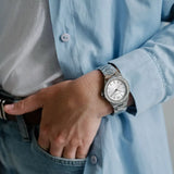 Buy Shop Michael Kors Lennox Three Hand Silver Dial Silver Steel Strap Watch For Women - MK7280 USA Online