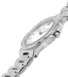 Buy Shop Michael Kors Lennox Three Hand Silver Dial Silver Steel Strap Watch For Women - MK7280 USA Online