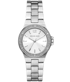 Buy Shop Michael Kors Lennox Three Hand Silver Dial Silver Steel Strap Watch For Women - MK7280 USA Online