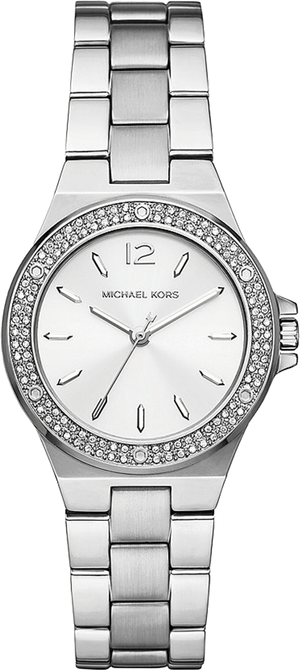 Buy Shop Michael Kors Lennox Three Hand Silver Dial Silver Steel Strap Watch For Women - MK7280 USA Online
