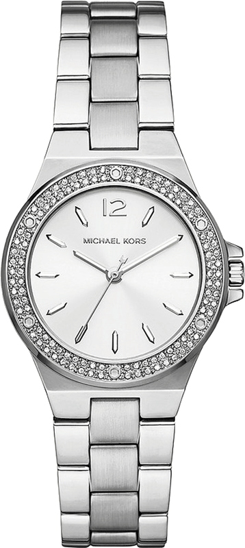 Buy Shop Michael Kors Lennox Three Hand Silver Dial Silver Steel Strap Watch For Women - MK7280 USA Online