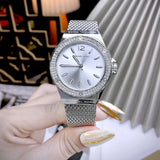 Buy Shop Michael Kors Lennox Three-Hand Silver Dial Silver Steel Strap Watch For Women - MK7337 USA Online