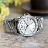 Buy Shop Michael Kors Lennox Three-Hand Silver Dial Silver Steel Strap Watch For Women - MK7337 USA Online