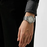Buy Shop Michael Kors Lennox Three-Hand Silver Dial Silver Steel Strap Watch For Women - MK7337 USA Online