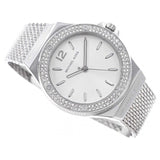 Buy Shop Michael Kors Lennox Three-Hand Silver Dial Silver Steel Strap Watch For Women - MK7337 USA Online