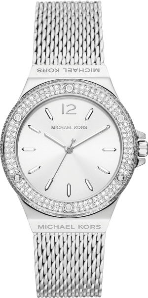 Buy Shop Michael Kors Lennox Three-Hand Silver Dial Silver Steel Strap Watch For Women - MK7337 USA Online