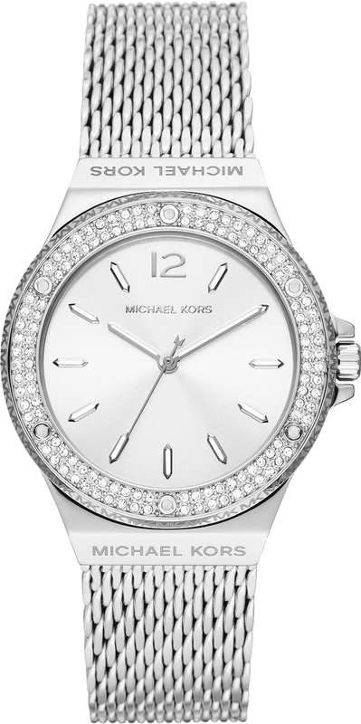 Buy Shop Michael Kors Lennox Three-Hand Silver Dial Silver Steel Strap Watch For Women - MK7337 USA Online
