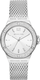 Buy Shop Michael Kors Lennox Three-Hand Silver Dial Silver Steel Strap Watch For Women - MK7337 USA Online