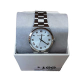 Buy Shop Michael Kors Lennox Three Hand Silver Dial Silver Steel Strap Watch For Women - MK7393 USA Online