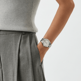 Buy Shop Michael Kors Lennox Three Hand Silver Dial Silver Steel Strap Watch For Women - MK7393 USA Online