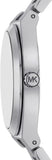 Buy Shop Michael Kors Lennox Three Hand Silver Dial Silver Steel Strap Watch For Women - MK7393 USA Online