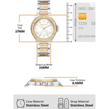 Buy Shop Michael Kors Lennox Three Hand Silver Dial Two Tone Steel Strap Watch For Women - MK7338 USA Online