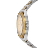 Buy Shop Michael Kors Lennox Three Hand Silver Dial Two Tone Steel Strap Watch For Women - MK7338 USA Online