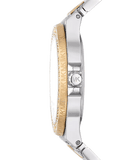 Buy Shop Michael Kors Lennox Three Hand Silver Dial Two Tone Steel Strap Watch For Women - MK7338 USA Online