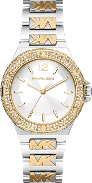 Buy Shop Michael Kors Lennox Three Hand Silver Dial Two Tone Steel Strap Watch For Women - MK7338 USA Online