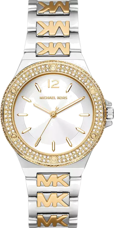 Buy Shop Michael Kors Lennox Three Hand Silver Dial Two Tone Steel Strap Watch For Women - MK7338 USA Online