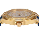 Buy Shop Michael Kors Lennox Three Hand White Dial Blue Silicone Strap Watch For Women - MK7333 USA Online