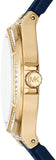 Buy Shop Michael Kors Lennox Three Hand White Dial Blue Silicone Strap Watch For Women - MK7333 USA Online