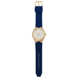 Buy Shop Michael Kors Lennox Three Hand White Dial Blue Silicone Strap Watch For Women - MK7333 USA Online
