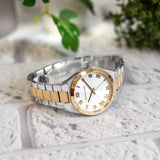 Buy Shop Michael Kors Lennox Three-Hand White Dial Two Tone Steel Strap Watch for Women - MK7464 USA Online
