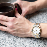 Buy Shop Michael Kors Lennox Three-Hand White Dial Two Tone Steel Strap Watch for Women - MK7464 USA Online