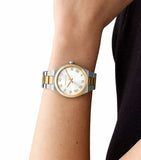 Buy Shop Michael Kors Lennox Three-Hand White Dial Two Tone Steel Strap Watch for Women - MK7464 USA Online