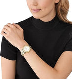 Buy Shop Michael Kors Lenox Three Hand Silver Dial Gold Steel Strap Watch For Women - MK7361 USA Online