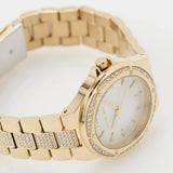Buy Shop Michael Kors Lenox Three Hand Silver Dial Gold Steel Strap Watch For Women - MK7361 USA Online