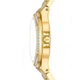 Buy Shop Michael Kors Lenox Three Hand Silver Dial Gold Steel Strap Watch For Women - MK7361 USA Online