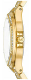 Buy Shop Michael Kors Lenox Three Hand Silver Dial Gold Steel Strap Watch For Women - MK7361 USA Online
